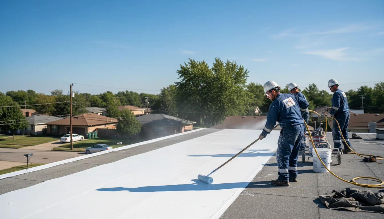 Commercial roof coating in Hooks, TX near me